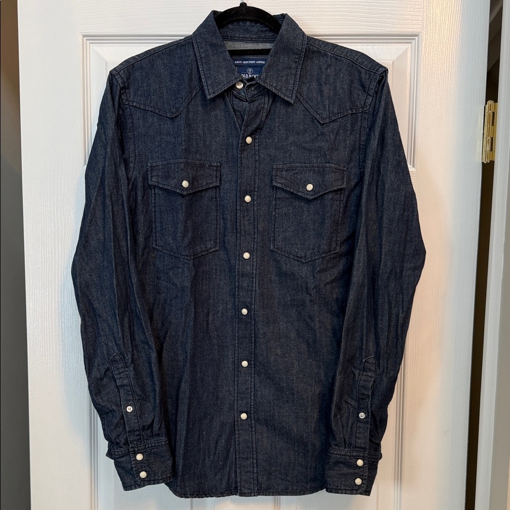 Old Navy Men's Denim Button-Down Shirt